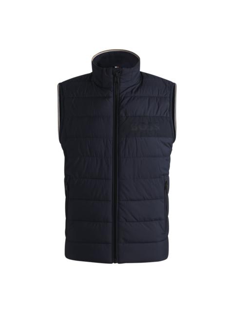 BOSS REGULAR-FIT WATER-REPELLENT GILET WITH TONAL LOGO