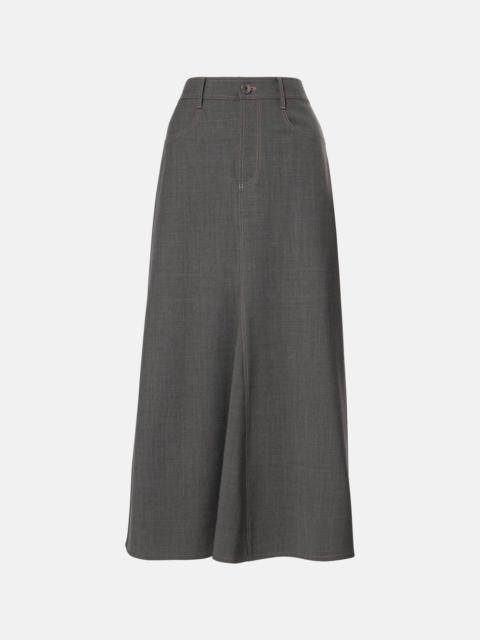 Brunello Cucinelli Wool-blend midi skirt