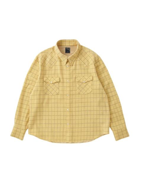 visvim FOUR CORNERS CHECK L/S YELLOW