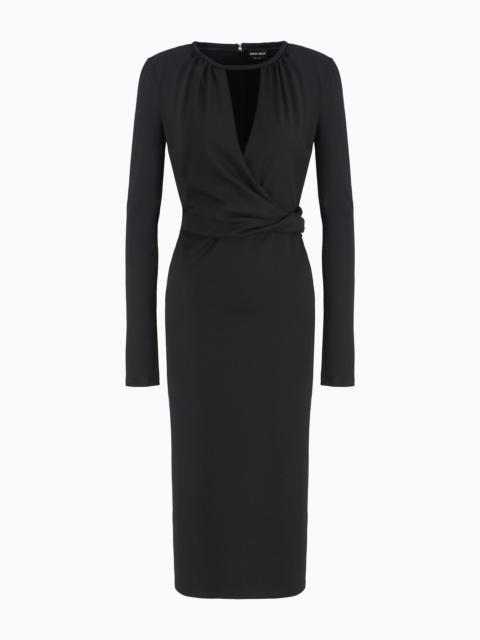 GIORGIO ARMANI ASV viscose-blend midi dress