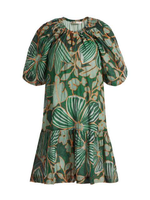 MARIE OLIVER Women's Greta Floral Puff-Sleeve Minidress - Primavera