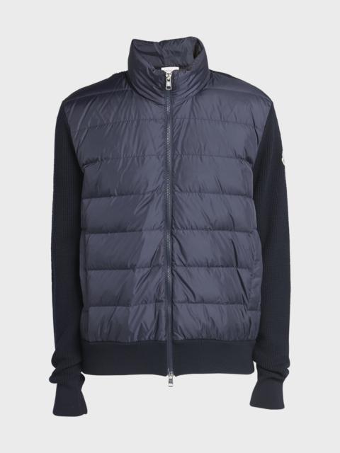 Men's Down Quilted Knit Jacket