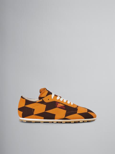 Marni HOUNDSTOOTH STRETCH JACQUARD PEBBLE SNEAKER