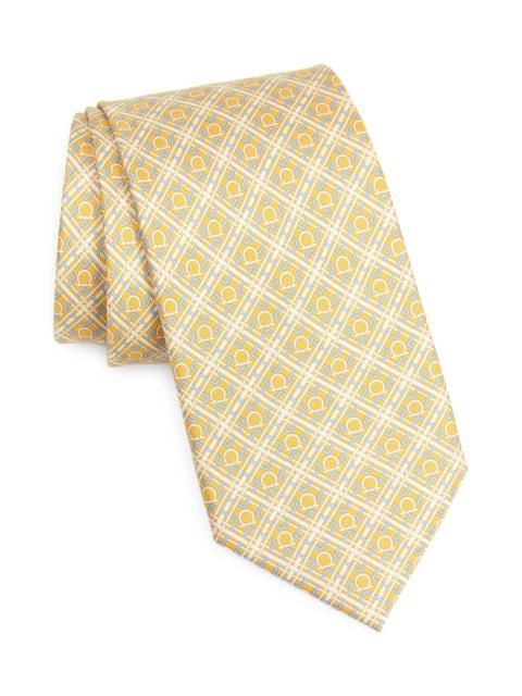 Vera Silk Tie in Giallo/Azzurro