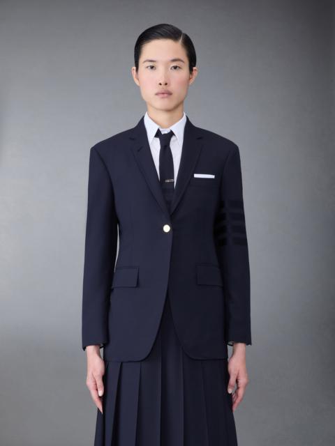 Thom Browne PLAIN WEAVE 4-BAR ELONGATED SINGLE BUTTON SPORT COAT