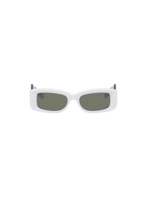 White Rectangular Sunglasses