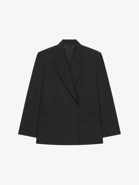 Givenchy OVERSIZED DOUBLE BREASTED JACKET IN WOOL AND MOHAIR