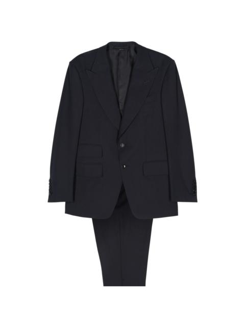 single-breasted wool suit