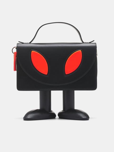 Walter Van Beirendonck Black Leather Alien Friend Bag