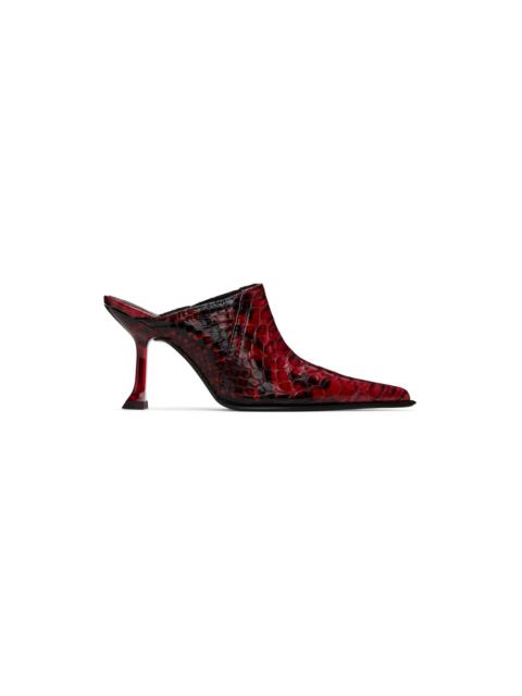 MIISTA Red Ashlyn Snake Mules