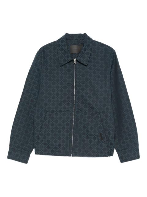 Sandro square-pattern shirt jacket