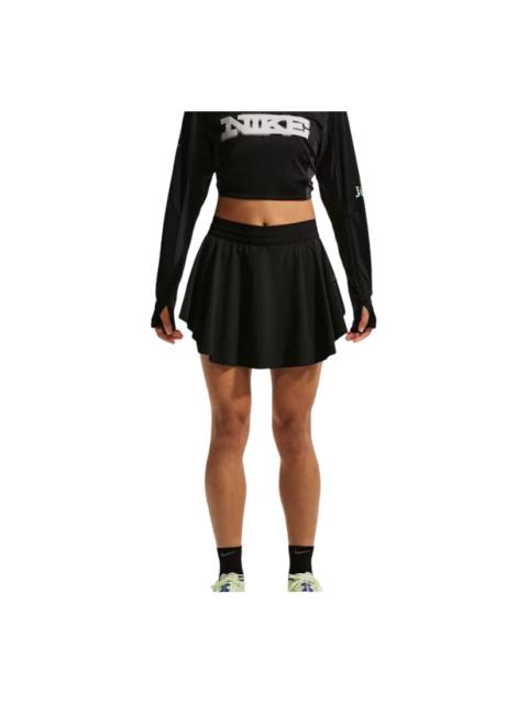 Nike (WMNS) Nike Swift Dri-Fit Running Skirt 'Black Illusion Green' IM7545-010