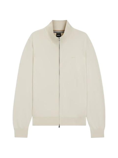 BOSS cotton zip-up cardigan