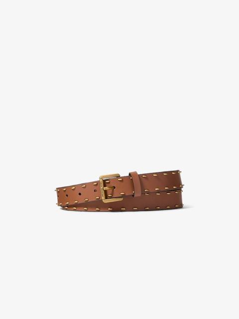 MICHAEL KORS Studded Leather Belt