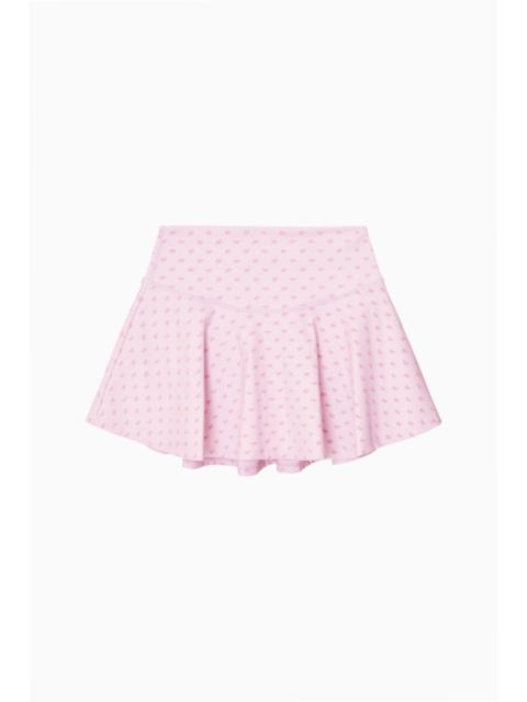 LoveShackFancy Tiffy Velvet Flock Bow Active Skirt