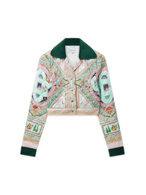 CASABLANCA Le Labyrinthe Quilted Cropped Jacket