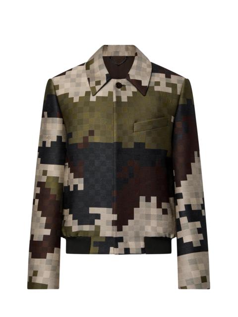 Louis Vuitton Silk Blend Tailored Damier Blouson