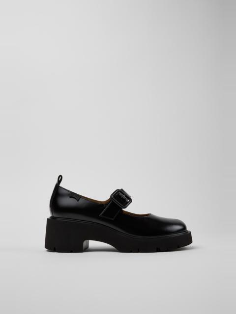 CAMPER Milah Black Leather Shoes for Women.