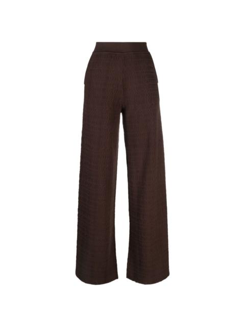 Missoni patterned-jacquard cotton flared trousers