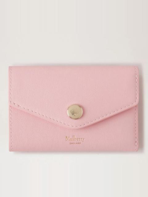 Mulberry Folded Multi-Card Wallet Powder Rose Micro Classic Grain