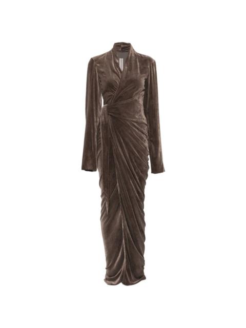 Rick Owens draped wrap maxi dress