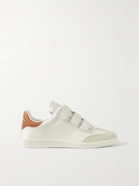 Isabel Marant Beth suede-trimmed leather sneakers