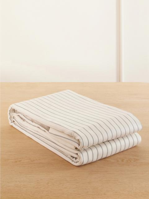 TEKLA Striped Organic Cotton-sateen Queen Duvet Cover