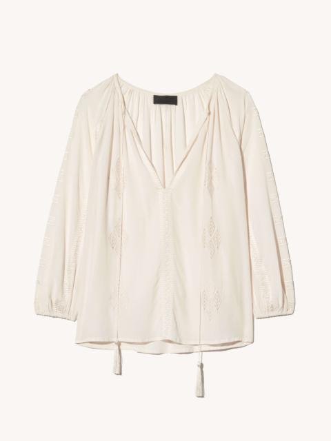 NILI LOTAN Mikki broderie anglaise cotton top | REVERSIBLE