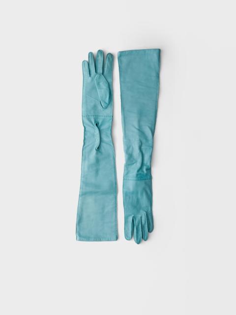 Prada Leather Long Gloves