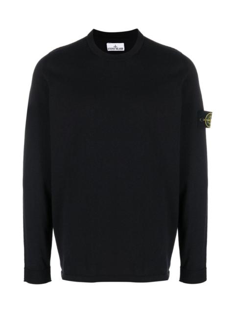 Stone Island Logo cotton crewneck sweater