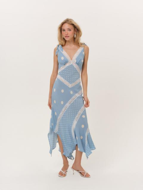 For Love & Lemons Stormie Dot Midi Dress
