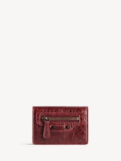BALENCIAGA Women's Le City Mini Wallet in Berry Red