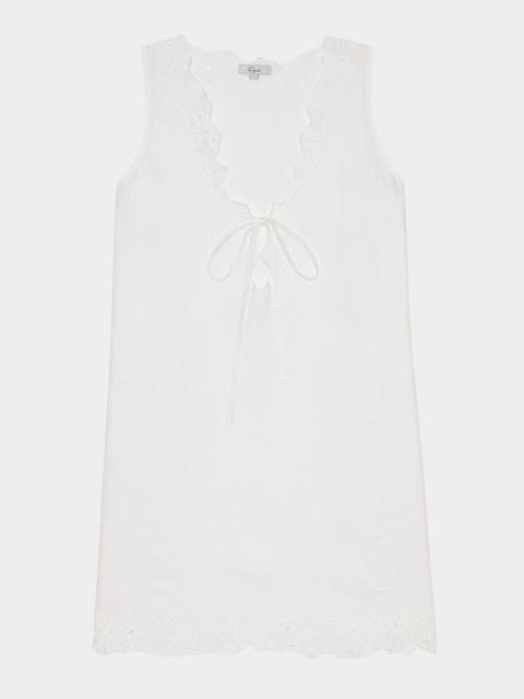 Rails Lunetta Embroidered Linen Shift Dress