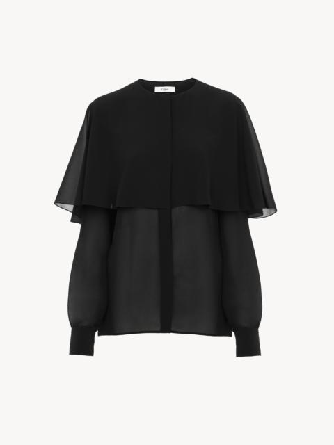 Chloé CAPE BLOUSE IN SILK GEORGETTE
