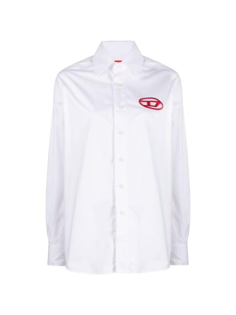 Oval D-embroidered cotton shirt