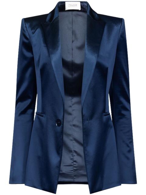 GALVAN Sculpted single-breasted satin blazer