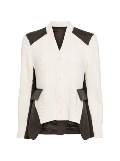 panelled cardigan