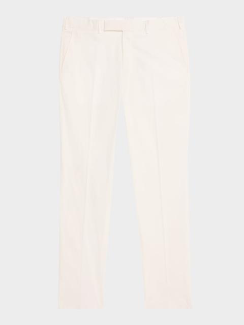 ZEGNA Men's Premium Cotton Straight-Leg Trousers