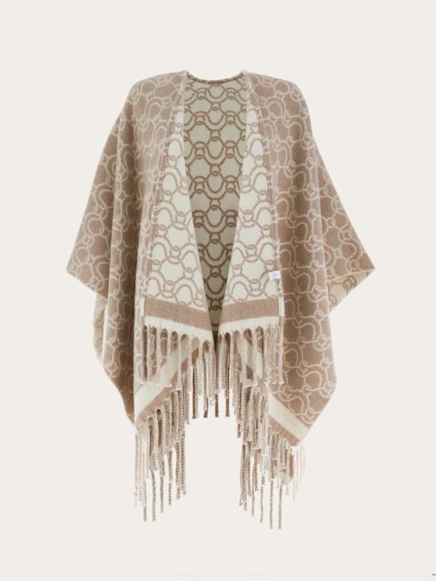 FERRAGAMO EMBROIDERED WOOL CAPE | miinto | REVERSIBLE