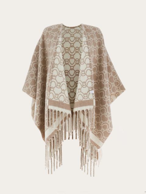 Jacquard poncho