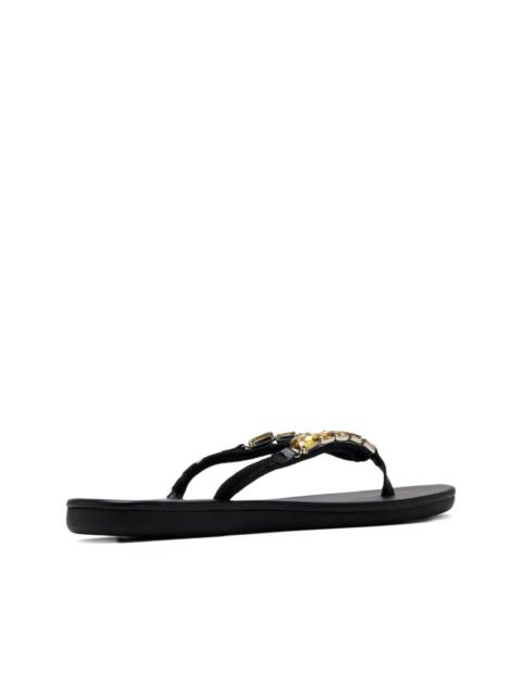 ANCIENT GREEK SANDALS crystal-embellished T-strap flip-flops