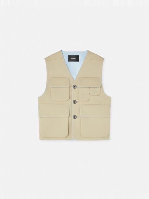 VERSACE Bonded Gabardine Cargo Vest