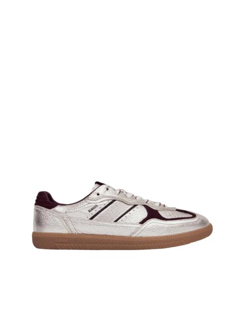 ALOHAS Alohas Grain Shimmer Leather Sneaker — Silver