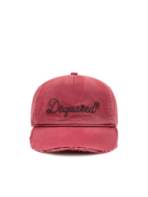 DSQUARED2 logo-embroidered distressed baseball cap