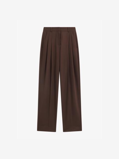 The Frankie Shop Gelso Pleated Twill Trousers - Brown