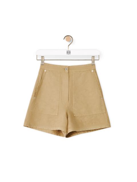 Loewe Shorts in linen and cotton