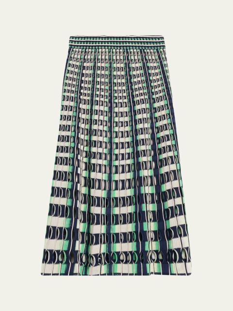 SIMKHAI Drue Openwork Midi Skirt