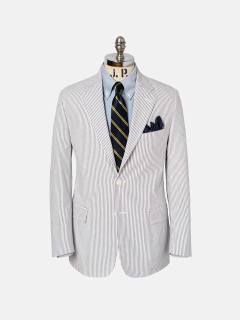 J. PRESS MADE-IN-CANADA GREY STRIPE SEERSUCKER SPORT COAT