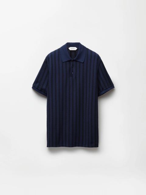 VERSACE Jacquard Cotton Piqué Polo