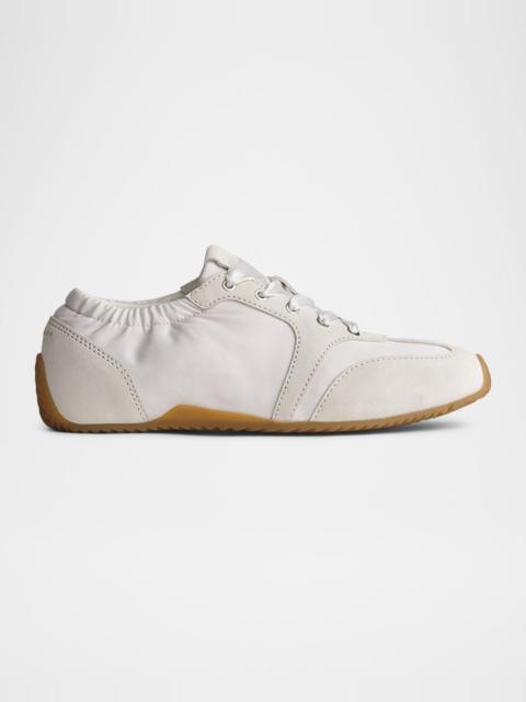 rag & bone Emilee Ballet Twill and Suede Slim Runner Sneakers